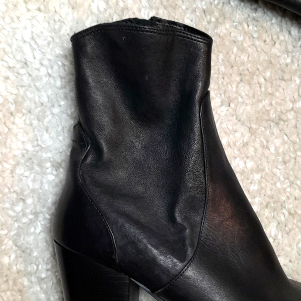 ZARA BLACK ANKLE BOOTS SIZE 8 - Picture 2 of 16